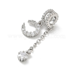 Pendentifs en laiton zircon cubique transparent&nbsp;CU-CBA9FFD-02C