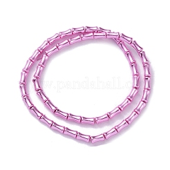 電気メッキガラスビーズセット  竹  パールピンク  8x4.5mm  穴：0.8mm  約50個/連  15.75''（40センチメートル）&nbsp;EGLA-Q128-13A