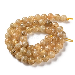 Бусины из натурального желтого граната&nbsp;G-Z129-C01-7mm-01