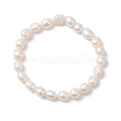 Браслеты из натуральных пресноводных жемчугов для женщин BJEW-JB12864