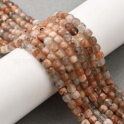 Натуральный Sunstone бисер пряди G-RM2025-C30-C