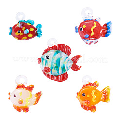 5 pièces 5 couleurs pendentifs au chalumeau faits à la main&nbsp;LAMP-TA0002-67A