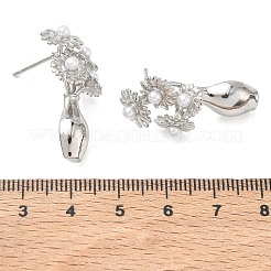 Pendientes de latón para mujer&nbsp;EJEW-A168-12P