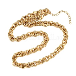 7 mm dicke Doppelgliederkette aus Edelstahl 304 für Damen&nbsp;SA-H001-24G