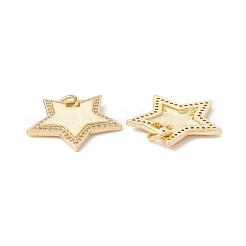 Латунные микропаве прозрачные подвески с фианитом&nbsp;KK-G415-16G