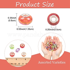 50 шт. европейские бусины из смолы с УФ-покрытием&nbsp;RESI-YW0005-81