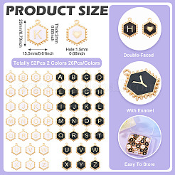52шт 2 цвета сплава эмалевые подвески ENAM-TA0002-97B