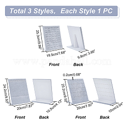 3 шт. 3 стиля бархатных подставок для колец ODIS-PH0001-60B