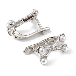 Фурнитура для латунных сережек с крест-накрест ZIRC-L097-056P