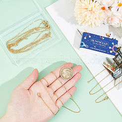 20 шт. классический простой комплект из плоской цепочки из нержавеющей стали 304 NJEW-SC0001-22