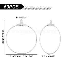 Фурнитура для сережек-колец из нержавеющей стали 304 STAS-UN0018-17P