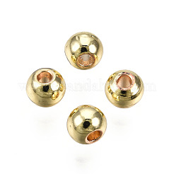 合金ビーズ  カドミウムフリー＆ニッケルフリー＆鉛フリー  ラウンド  ライトゴールド  4x3.5mm  穴：1.4mm&nbsp;PALLOY-N155-139A-01