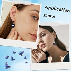 40 шт. фурнитура для сережек из нержавеющей стали 304&nbsp;STAS-SC0009-31EB