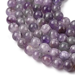 Круглые натуральные аметистовые бусинки G-S380-01C-02
