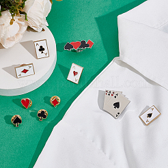 Эмалевые булавки для игральных карт&nbsp;JEWB-GA0001-43