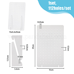 Прямоугольные прозрачные акриловые подставки для сережек с наклоном назад EDIS-WH0031-07