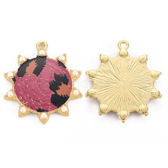 Подвески из сплава с принтом в стойку&nbsp;LS-ENAM-Q445-010D-NR