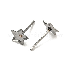 Устойчивые к потускнению серьги-кабошоны из нержавеющей стали 304 пустые оправы&nbsp;STAS-Q170-10