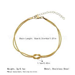 Braccialetti a catena a serpente annodati a mano in acciaio inossidabile 304 a un filo&nbsp;BU0455-3