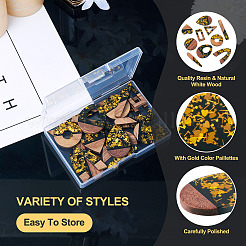 20 шт. подвески из смолы и белого дерева в двух стилях&nbsp;RESI-TA0002-67B