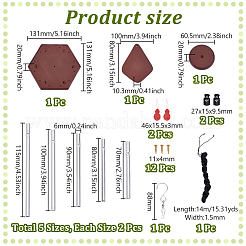 Наборы для самостоятельного изготовления колокольчиков из круглой трубки из дерева и алюминия&nbsp;DIY-PH0023-72B