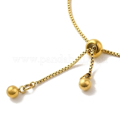 Браслет-слайдер со стразами и звеньями в виде колонны BJEW-K237-01G