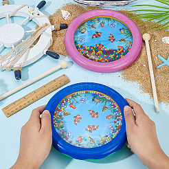 2 шт. АБС-пластик волнообразная бусина океанский барабан&nbsp;AJEW-OC0014-56