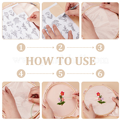 10 лист прямоугольной водорастворимой ткани для вышивки крестом&nbsp;DIY-PH0029-39