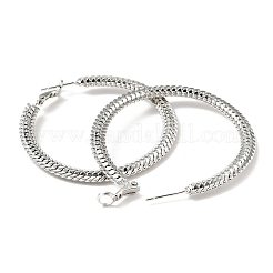 Большие серьги-кольца из латуни для женщин EJEW-A070-04P