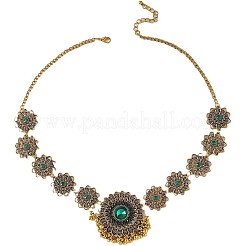 Collane con ciondolo in lega di strass e orecchini a bottone&nbsp;FS-WG20CE0-01
