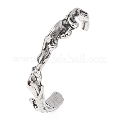 Ретро-браслеты-манжеты из хирургической нержавеющей стали 316&nbsp;BJEW-C142-06AS