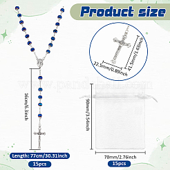 15 шт. кулон из цинкового сплава с крестом Иисуса&nbsp;NJEW-WA0001-02