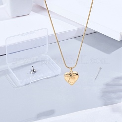 1 colgante de urna de cenizas de acero inoxidable con forma de corazón y huella de pata.&nbsp;NJEW-CN0001-15G