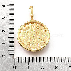 Латунные подвески с микропаве из кубического циркония и эмали KK-R222-11G-01