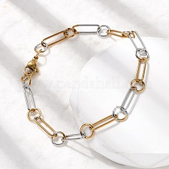 Ovale Gliederkettenarmbänder aus 304 Edelstahl für Damen&nbsp;LS-BJEW-D377-01B