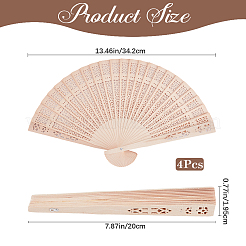 Деревянные складные вентиляторы AJEW-WH20001-83A