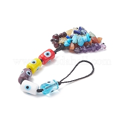 Кулон лэмпворк ручной работы от сглаза HJEW-JM01053-01