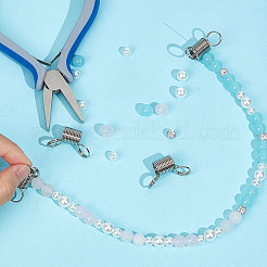 10 шт. 201 мини-пружинные зажимы для бусин из нержавеющей стали для изготовления бисерных украшений TOOL-SC0001-49