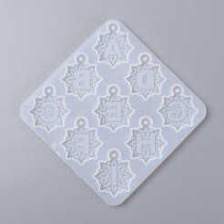 Силиконовая форма для подвески с буквами и цветком амперсанда&nbsp;DIY-O008-01