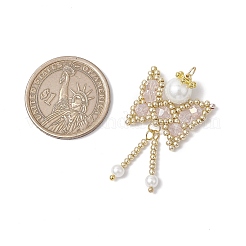 Подвески-бабочки из стеклянного бисера&nbsp;PALLOY-MZ00649-01