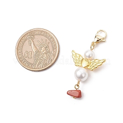 Подвеска из ракушки ангела с жемчугом HJEW-JM03440