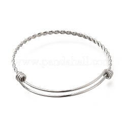 Не тускнеющие браслеты из нержавеющей стали 304 для женщин&nbsp;BJEW-M233-01P