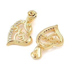 Латунные подвески с кубическим цирконием ко Дню матери KK-L251-05G