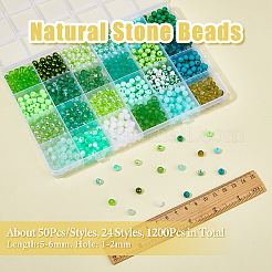 1200 pz 24 stili perline di plastica ABS verniciate a spruzzo per imitazione perla&nbsp;OACR-DC0001-18