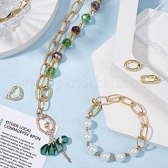 6 шт. 3 стиля стойки с покрытием из латуни пружинные затворные кольца&nbsp;KK-SC0006-09