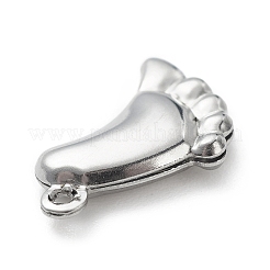 変色しない304ステンレススチールペンダント  フットプリントのチャーム  ステンレス鋼色  15x12.4x3.3mm  穴：1mm&nbsp;STAS-D243-07