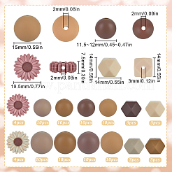 100 шт. 14 стиля ромашки пищевые экологически чистые силиконовые бусины фокусировки SIL-SC0002-16