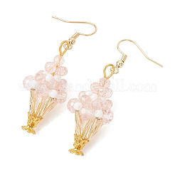 Boucles d'oreilles avec pendentif en verre&nbsp;EJEW-MZ00713-02