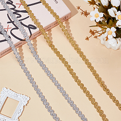 2 пачка 2-х цветных полиэстеровых волнистых кружевных лент OCOR-AR0001-70A