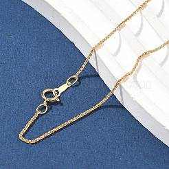 Латунные ожерелья из цепочек пшеницы для женщин и мужчин NJEW-Z068-12G